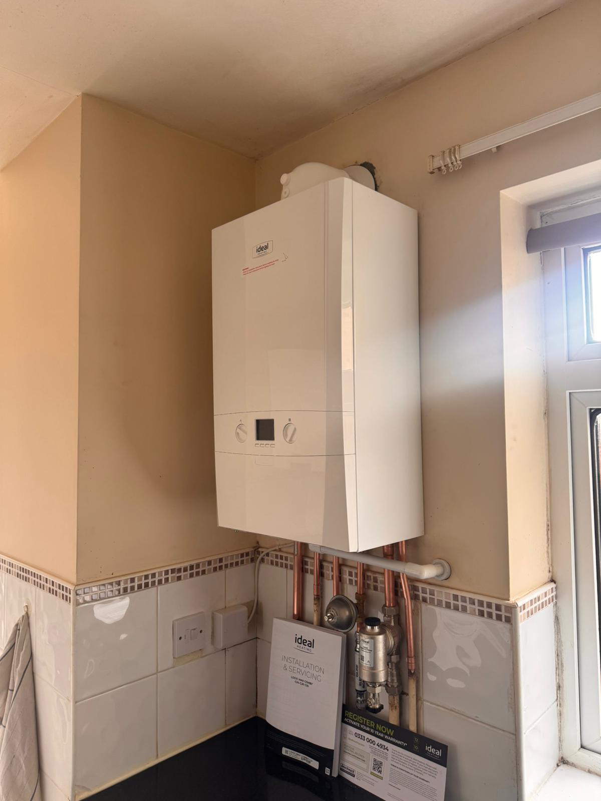 New combi boiler installation in a Bedford home.